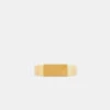 Gold Brushed Rectangle Ring -SERGE DENIMES Shop Gold Brushed Rectangle Ring Product Shot 2 Grey