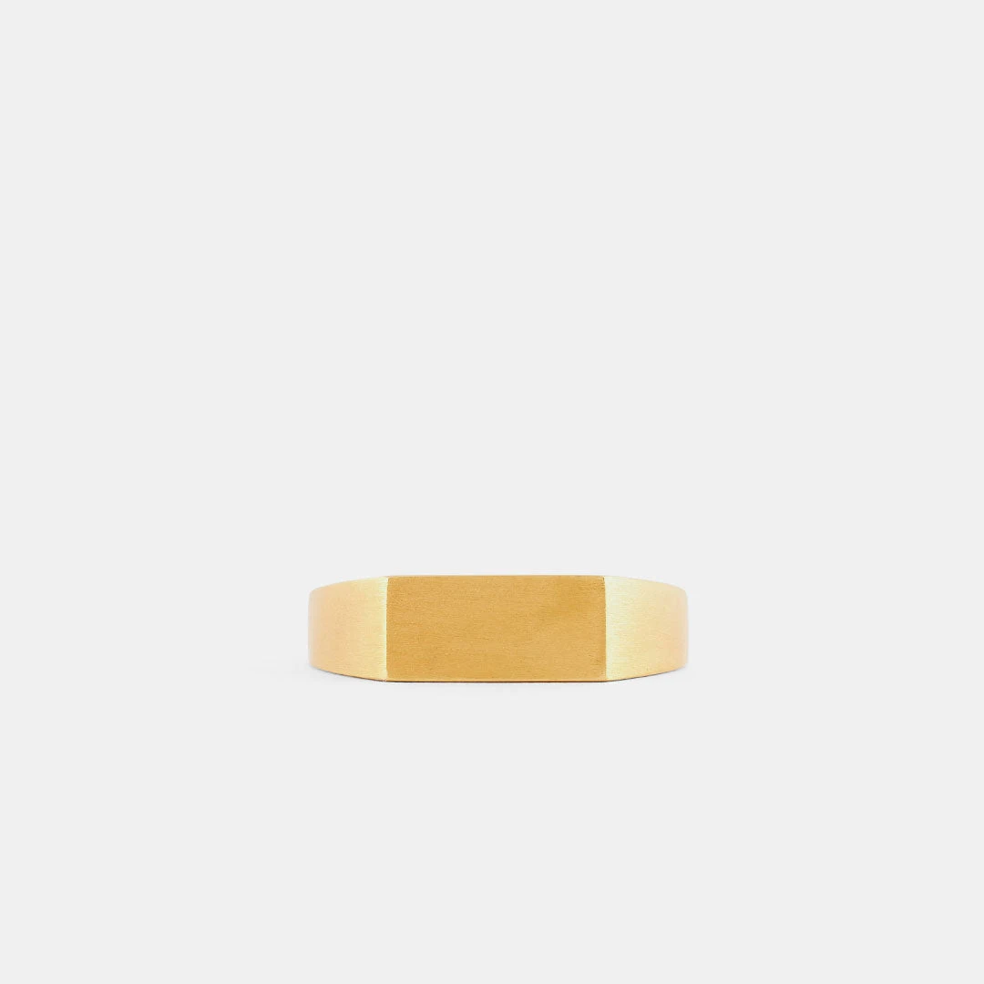 Gold Brushed Rectangle Ring 3 Gold Brushed Rectangle Ring