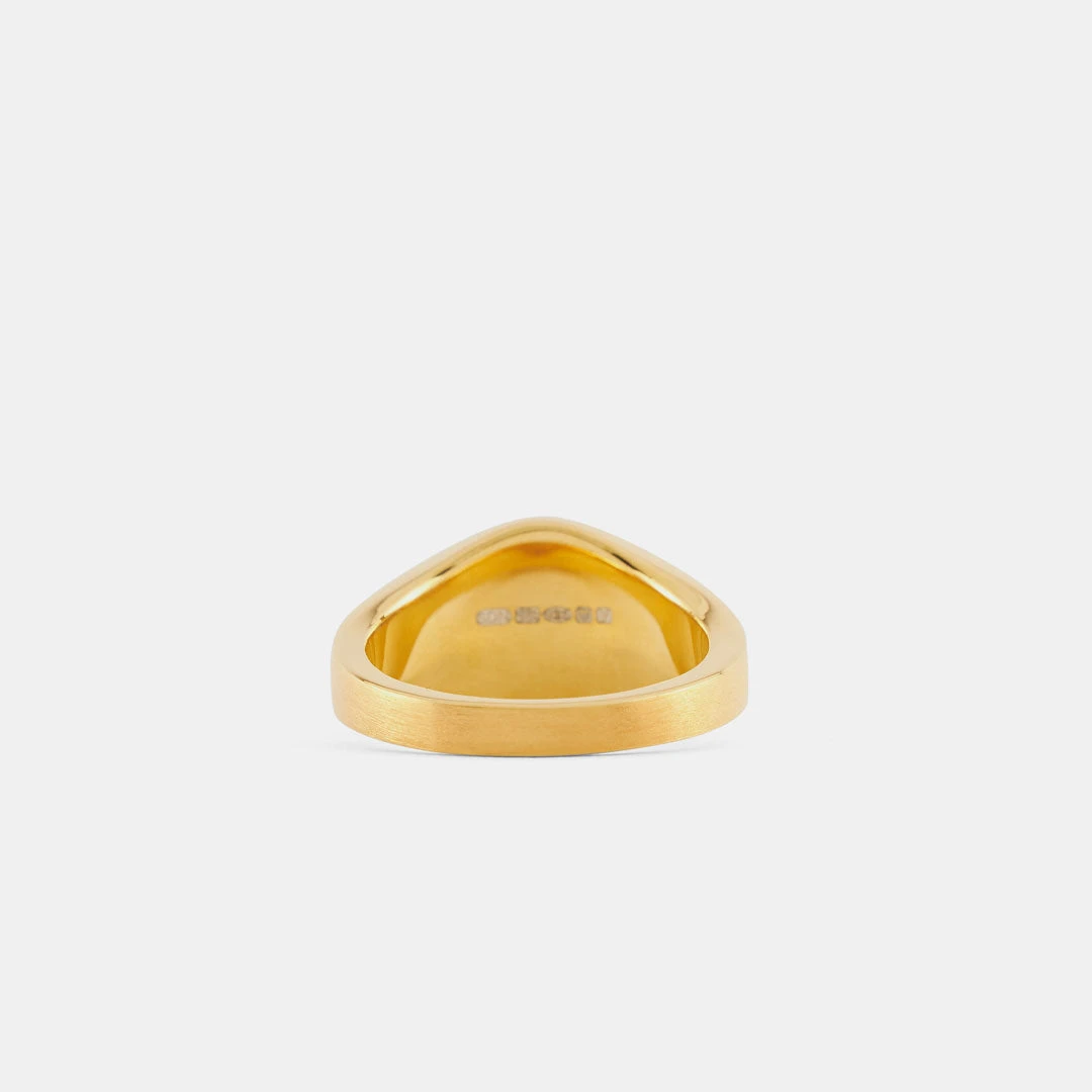 Gold Brushed Round Ring 9 Gold Brushed Round Ring - Image 7