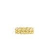 Gold Cuban Link Ring 2 Gold Cuban Link Ring -SERGE DENIMES Shop Gold Cuban Link Ring White 1