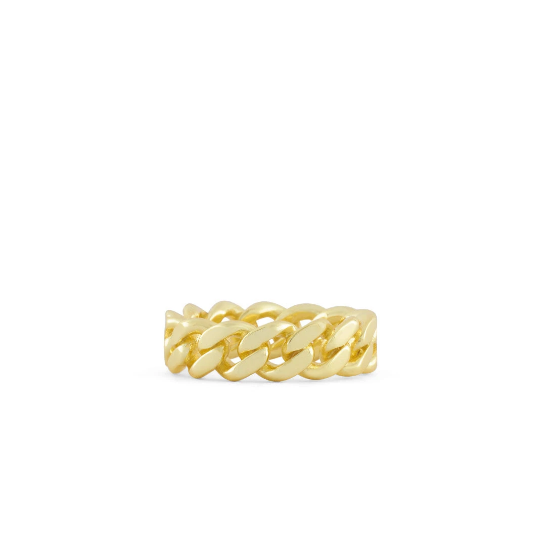 Gold Cuban Link Ring 3 Gold Cuban Link Ring