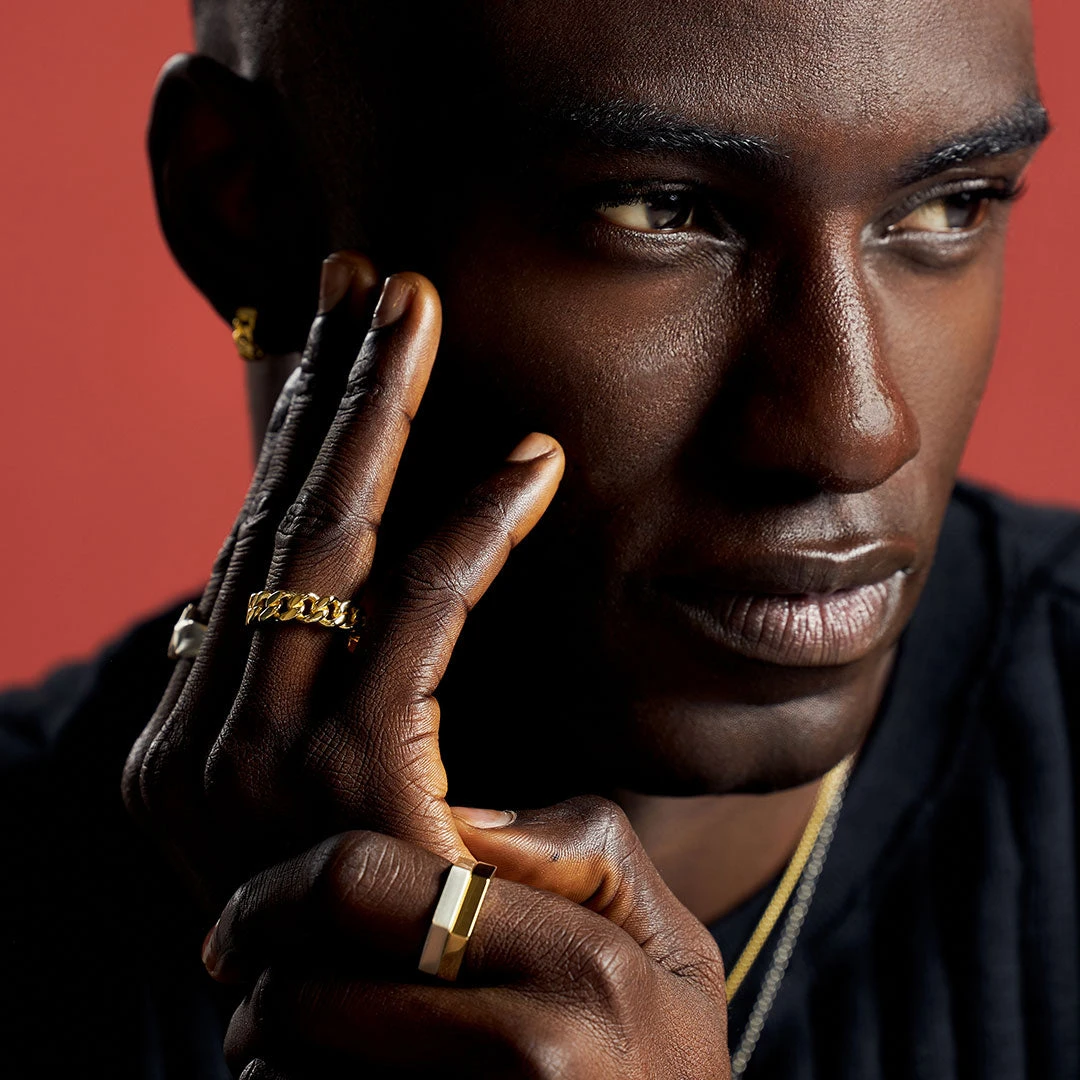 Gold Cuban Link Ring 8 Gold Cuban Link Ring - Image 6