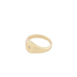 SERGE DENIMES Shop 19 SERGE DENIMES Shop -SERGE DENIMES Shop Gold Envy Ring Product Shot Tilt 2 White