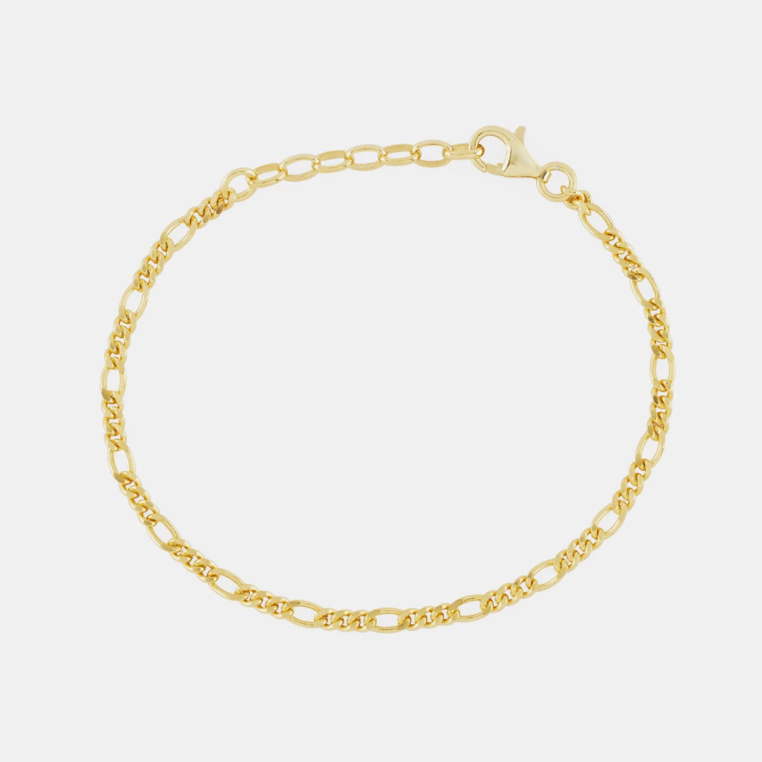Gold Figaro Bracelet 6 Gold Figaro Bracelet - Image 4