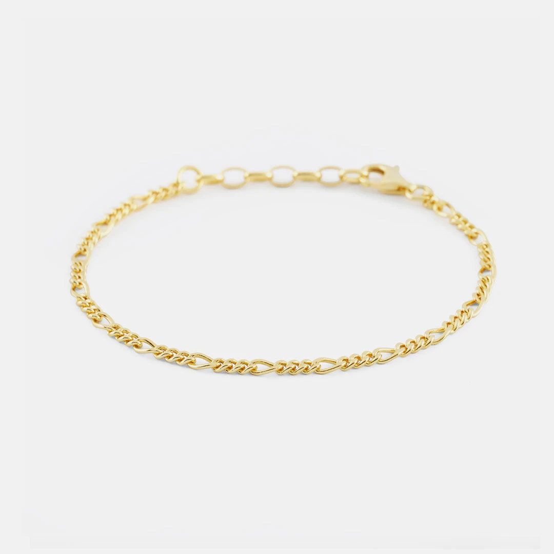 Gold Figaro Bracelet 7 Gold Figaro Bracelet - Image 5