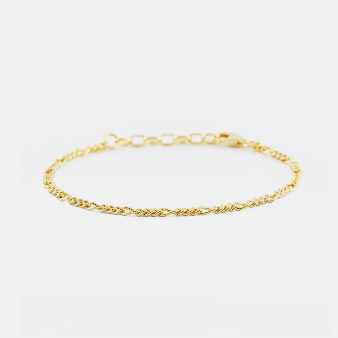 Gold Figaro Bracelet 5 Gold Figaro Bracelet - Image 3