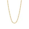 Gold Figaro Necklace 1 Gold Figaro Necklace -SERGE DENIMES Shop Gold Figaro Necklace Product Shot White