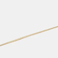 Gold Flat Cuban Chain 14 Gold Flat Cuban Chain -SERGE DENIMES Shop Gold Flat Curb Chain Necklace Grey 2