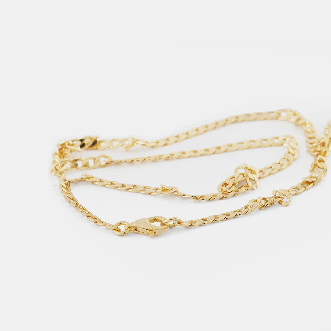 Gold Flat Cuban Chain 8 Gold Flat Cuban Chain - Image 6