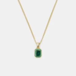 Gold Green Blush Necklace -SERGE DENIMES Shop Gold Green Blush Necklace Product Shot Grey