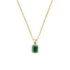 Gold Green Blush Necklace 2 Gold Green Blush Necklace -SERGE DENIMES Shop Gold Green Blush Necklace Product Shot White