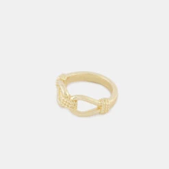 Gold Lasso Ring 13 Gold Lasso Ring -SERGE DENIMES Shop Gold Lasso Ring Product Shot Tilt 2 Grey