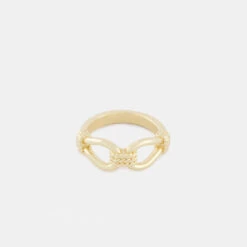 Gold Lasso Ring 12 Gold Lasso Ring -SERGE DENIMES Shop Gold Lasso Ring Product Shot Tilt Grey