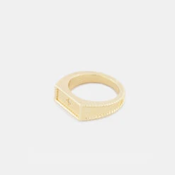 Gold Moonlight Ring 12 Gold Moonlight Ring -SERGE DENIMES Shop Gold Moonlight Ring Product Shot Tilt 2 Grey