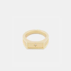 Gold Moonlight Ring 11 Gold Moonlight Ring -SERGE DENIMES Shop Gold Moonlight Ring Product Shot Tilt Grey