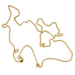 Gold 1.5mm Curb Chain 13 Gold 1.5mm Curb Chain -SERGE DENIMES Shop Gold Non Adjustable Chain Product Shot 2 White