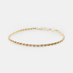 Gold Rope Bracelet 14 Gold Rope Bracelet -SERGE DENIMES Shop Gold Rope Bracelet Grey 1