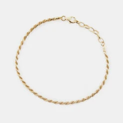 Gold Rope Bracelet 15 Gold Rope Bracelet -SERGE DENIMES Shop Gold Rope Bracelet Grey 2
