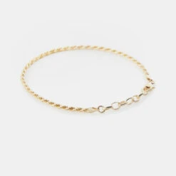Gold Rope Bracelet 16 Gold Rope Bracelet -SERGE DENIMES Shop Gold Rope Bracelet Grey 3