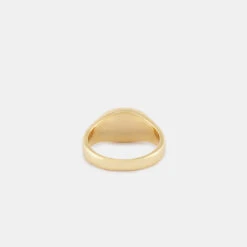 Gold Signet Ring -SERGE DENIMES Shop Gold Signet Ring Product Shot Tilt 3 Grey
