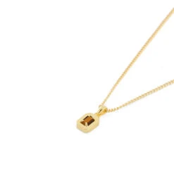 SERGE DENIMES Shop 21 SERGE DENIMES Shop -SERGE DENIMES Shop Gold Tigers Eye Blush Necklace White 2