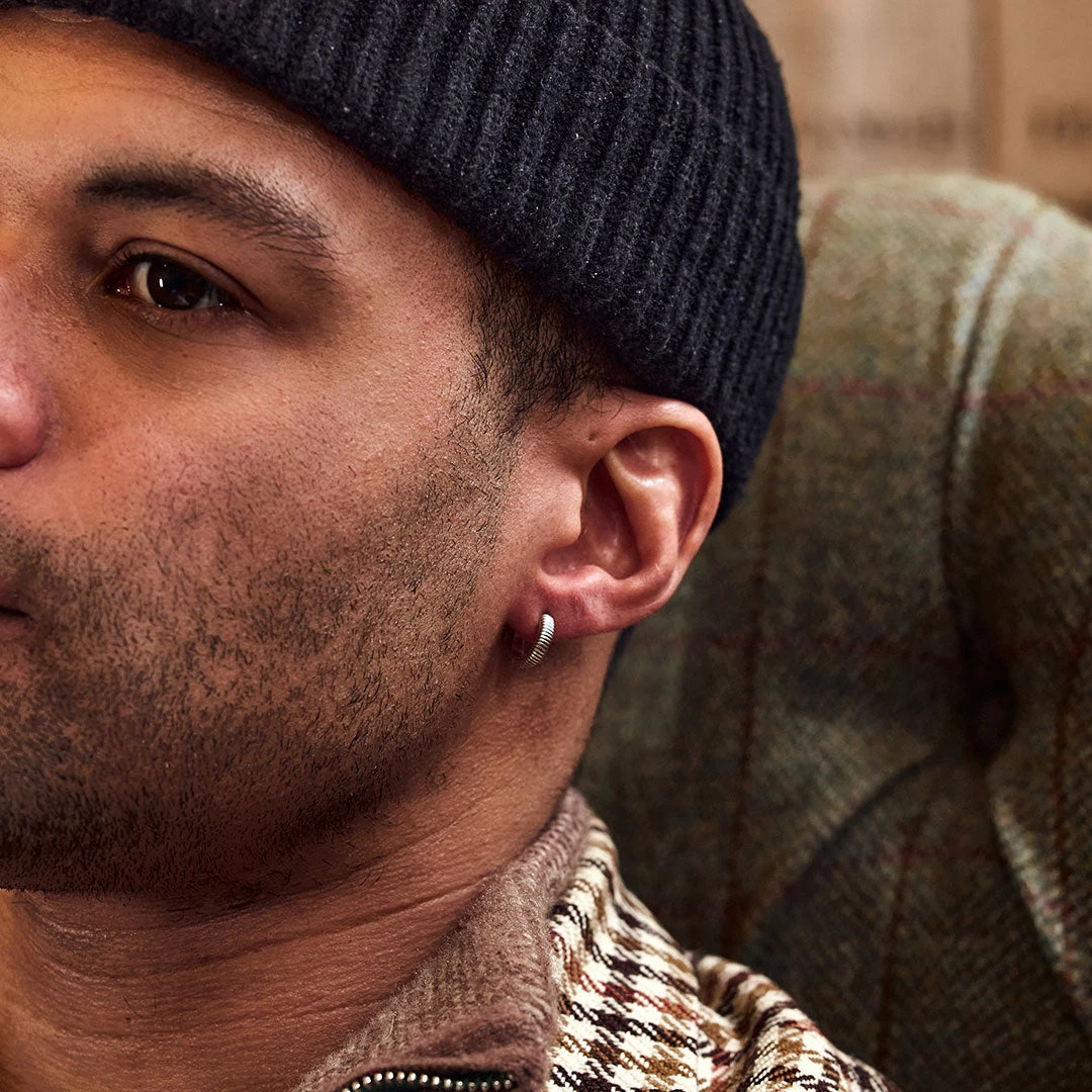 Silver Lasso Hoop Earring 10 Silver Lasso Hoop Earring - Image 8