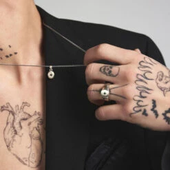 Silver Polaris Necklace 19 Silver Polaris Necklace -SERGE DENIMES Shop Polaris Necklace Envy Ring