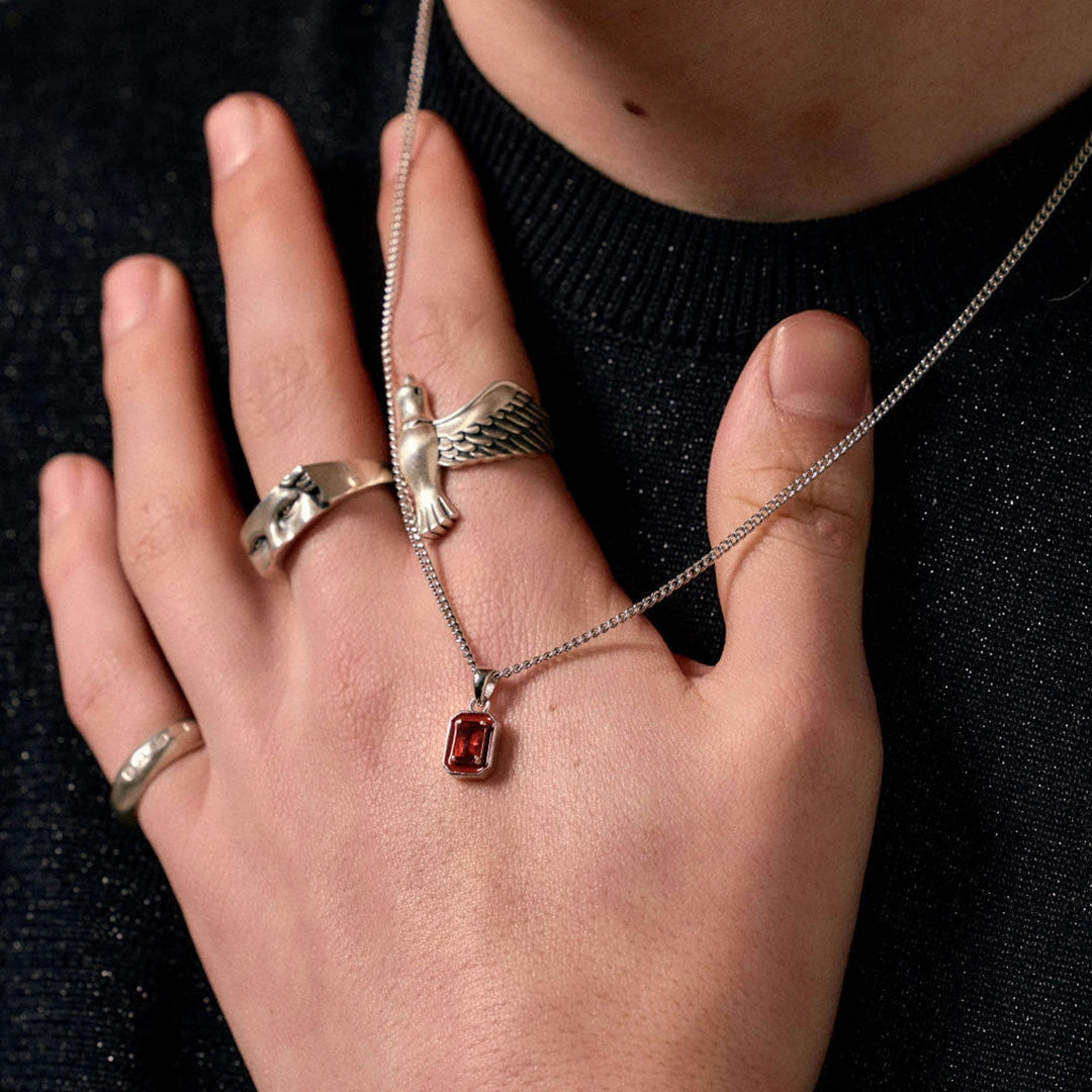 Silver Red Blush Necklace - Limited Edition 9 Silver Red Blush Necklace - Limited Edition - Image 7