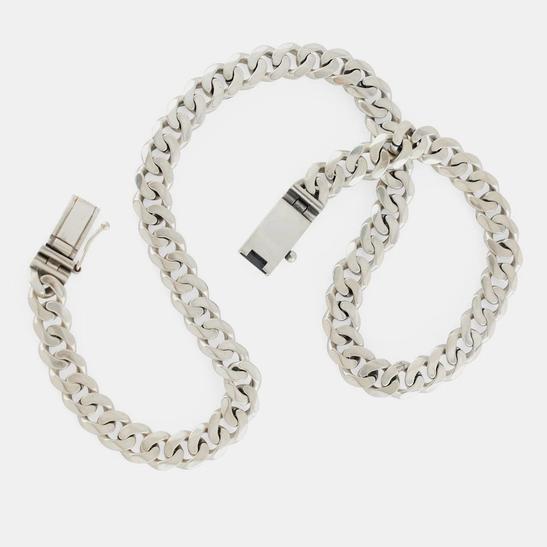 Silver 10mm Curb Chain 9 Silver 10mm Curb Chain - Image 7