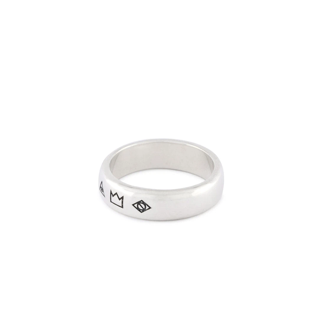 Silver 4 Symbols Ring 4 Silver 4 Symbols Ring - Image 2