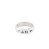 Silver 4 Symbols Ring 1 Silver 4 Symbols Ring -SERGE DENIMES Shop Silver 4 Symbols Ring White Tilt Product Shot