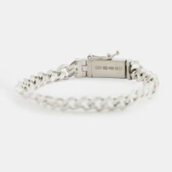 Silver 8mm Curb Bracelet -SERGE DENIMES Shop Silver 8mm Curb Bracelet grey 3 5430362e 4452 4ac4 aed8 98a7fabc3a6c