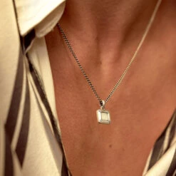 Silver Atrium Necklace 17 Silver Atrium Necklace -SERGE DENIMES Shop Silver Atrium Necklace