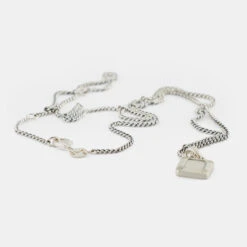 Silver Atrium Necklace 16 Silver Atrium Necklace -SERGE DENIMES Shop Silver Atrium Necklace Grey 4