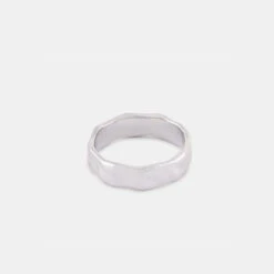 Silver Attrition Ring 12 Silver Attrition Ring -SERGE DENIMES Shop Silver Attrition Ring Product Shot Tilt Grey