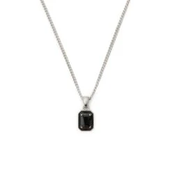 Silver Black Blush Necklace