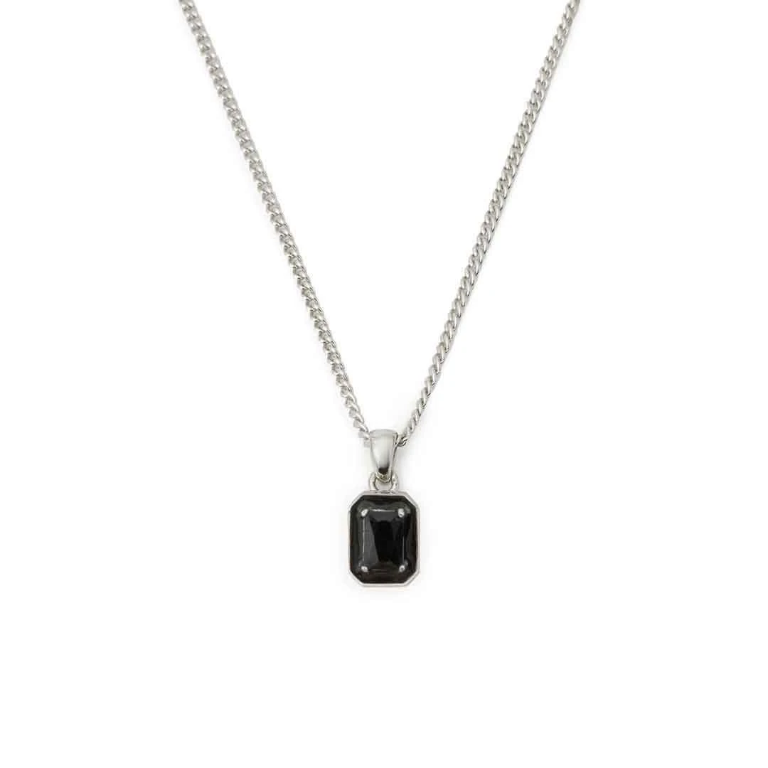 Silver Black Blush Necklace 3 Silver Black Blush Necklace