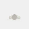 Silver Brushed Rhombus Ring -SERGE DENIMES Shop Silver Brushed Rhombus Ring Product Shot 2 Grey