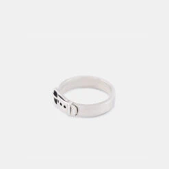 Silver Buckle Ring 13 Silver Buckle Ring -SERGE DENIMES Shop Silver Buckle Ring Product Shot Tilt 2 Grey