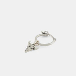 Silver Bull Earring 13 Silver Bull Earring -SERGE DENIMES Shop Silver Bull Earring Grey 1