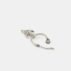 Silver Bull Earring 15 Silver Bull Earring -SERGE DENIMES Shop Silver Bull Earring Grey 3