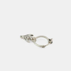Silver Bull Earring 16 Silver Bull Earring -SERGE DENIMES Shop Silver Bull Earring Grey 4
