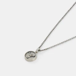Silver Bull Necklace 13 Silver Bull Necklace -SERGE DENIMES Shop Silver Bull Necklace Grey 2