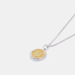 Silver Compass Necklace 12 Silver Compass Necklace -SERGE DENIMES Shop Silver Compass Necklace grey 2