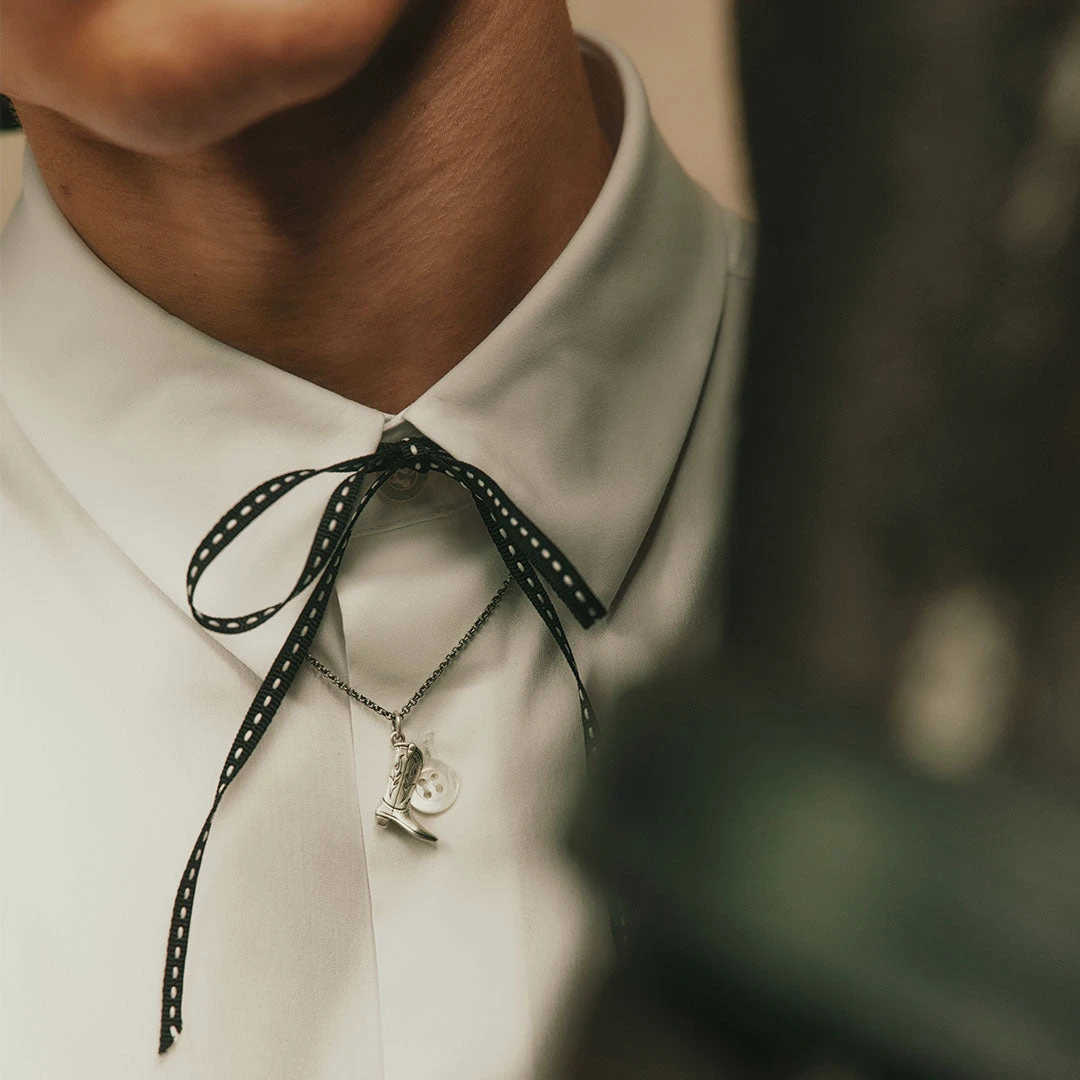 Silver Cowboy Boot Necklace 9 Silver Cowboy Boot Necklace - Image 7