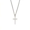 Silver Cross Necklace 2 Silver Cross Necklace -SERGE DENIMES Shop Silver Cross Necklace Product Shot White