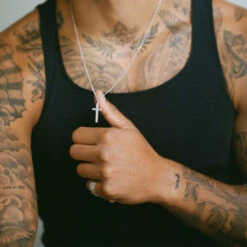 Silver Cross Necklace 22 Silver Cross Necklace -SERGE DENIMES Shop Silver Cross Necklace 15434dbb cac8 49dc 921d 7b4c68df104b