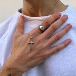 Silver Cross Signet Ring 14 Silver Cross Signet Ring -SERGE DENIMES Shop Silver Cross Signet Ring Model Shot 972114ff 5c72 41cc b9a8 924154c545ba