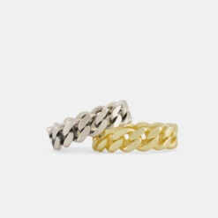 Gold Cuban Link Ring 15 Gold Cuban Link Ring -SERGE DENIMES Shop Silver Cuban Link Ring Grey 3 6bc76778 a59c 4828 8591 64c7a45b70f4