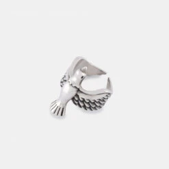 Silver Dove Ring 15 Silver Dove Ring -SERGE DENIMES Shop Silver Dove Ring Product Shot Tilt 2 Grey